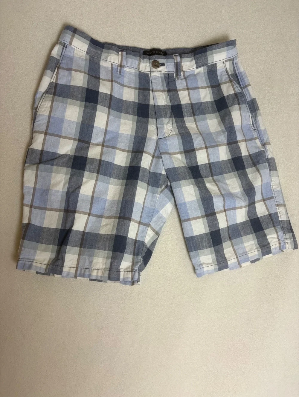 Banana Republic Aiden Short Plaid Cotton Shorts Size 31